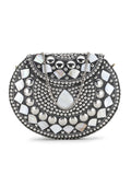 Mosaic Mosaic Embellished Metal Clutch