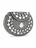 Mosaic Mosaic Embellished Metal Clutch