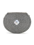 Mosaic Mosaic Embellished Metal Clutch