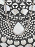 Mosaic Mosaic Embellished Metal Clutch