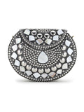 Mosaic Mosaic Embellished Metal Clutch