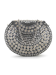 Mosaic Mosaic Embellished Metal Clutch