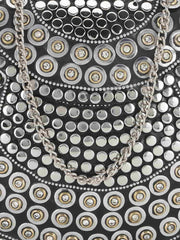 Mosaic Mosaic Embellished Metal Clutch