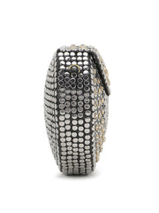 Mosaic Mosaic Embellished Metal Clutch
