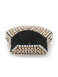 Mosaic Embellished Metal Clutch