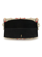 Mosaic Embellished Metal Clutch