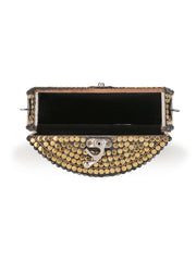 Mosaic Mosaic Embellished Metal Clutch