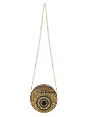Mosaic Mosaic Embellished Metal Clutch