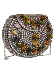Jewel Mosaic Metal Clutch