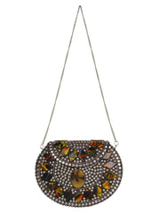 Jewel Mosaic Metal Clutch