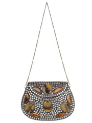 Jewel Mosaic Metal Clutch
