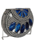 Jewel Mosaic Metal Clutch