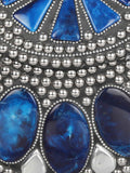 Jewel Mosaic Metal Clutch