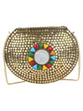 Jewel Mosaic Metal Clutch