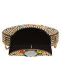 Jewel Mosaic Metal Clutch