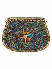 Jewel Mosaic Metal Clutch