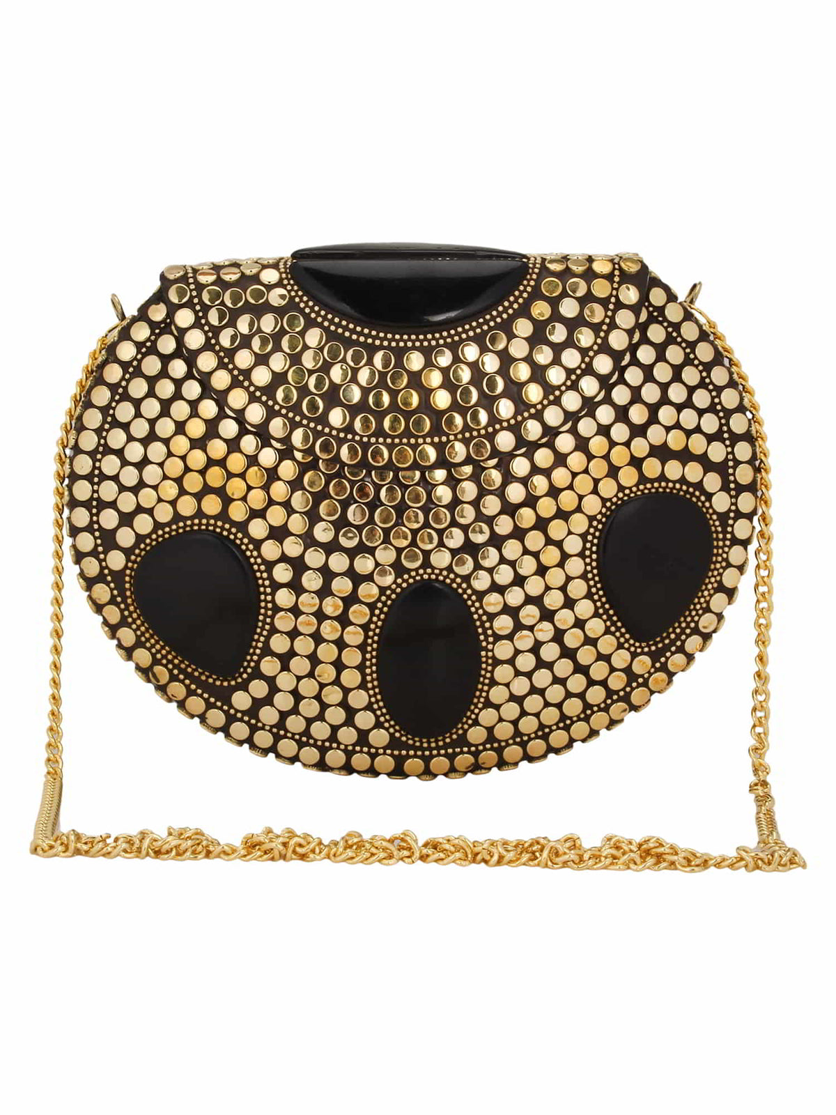 Jewel Mosaic Metal Clutch