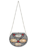 Marvelous Mosaic Metal Shells Clutch
