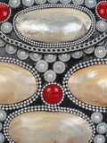 Marvelous Mosaic Metal Shells Clutch