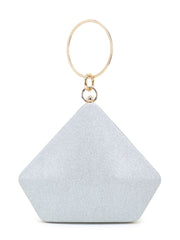 Trey Art Silk Shimmer Self Design Clutch