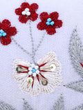 Love Velvet Floral Embroidered Heart shaped Clutch