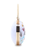 Love Velvet Floral Embroidered Heart shaped Clutch