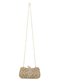 Adorn  Embellished Faux Silk Clutch