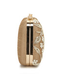 Adorn  Embellished Faux Silk Clutch