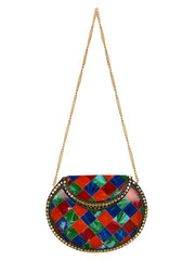 Marvelous Mosaic Metal Marble Clutch