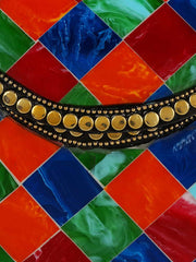 Marvelous Mosaic Metal Marble Clutch