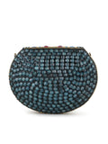 Mosaic Embellished Metal Clutch