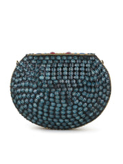 Mosaic Embellished Metal Clutch