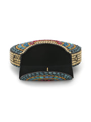 Mosaic Embellished Metal Clutch