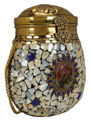 Cask Mosaic Metal Clutch