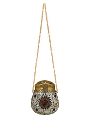 Cask Mosaic Metal Clutch