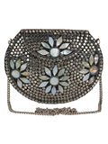 Jewel Mosaic Metal Clutch