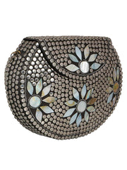Jewel Mosaic Metal Clutch