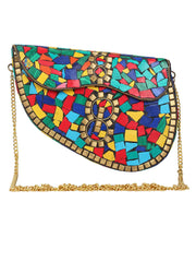 Spiffy Mosaic Metal Clutch