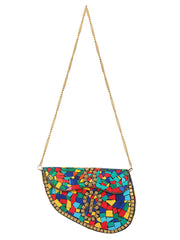 Spiffy Mosaic Metal Clutch