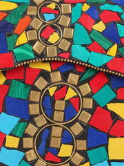 Spiffy Mosaic Metal Clutch