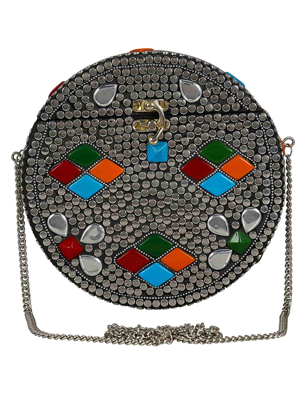 Gala Mosaic Metal Clutch