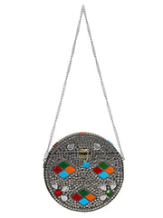 Gala Mosaic Metal Clutch