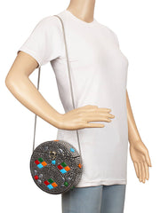 Gala Mosaic Metal Clutch
