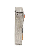 Mosaic Metal & Stone Floral Mosaic Clutch