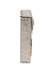 Mosaic Metal & Stone Floral Mosaic Clutch