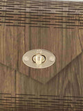 Balk Textured MDF Wood Clutch