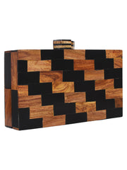 Balk Checked Wooden Clutch
