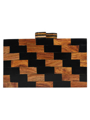 Balk Checked Wooden Clutch