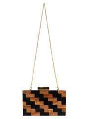 Balk Checked Wooden Clutch