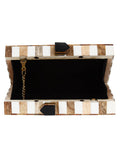 Balk Geometric Wooden Clutch